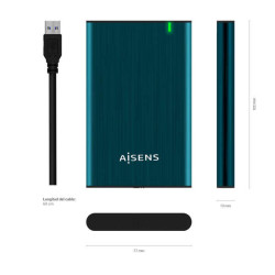 AISENS 2.5" SATA USB 3.0 External Enclosure Blue