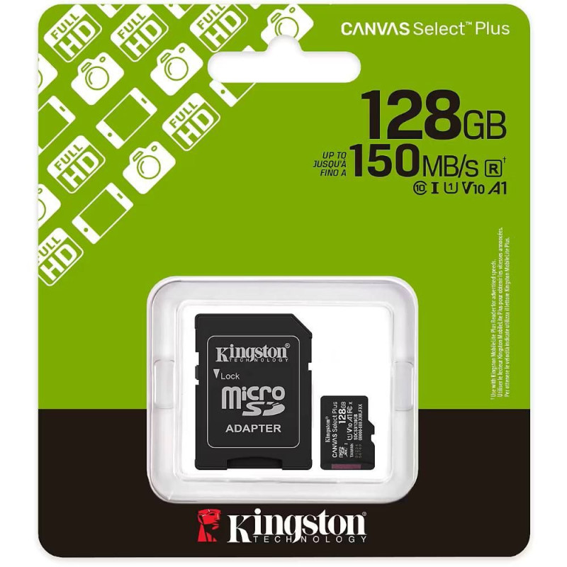 Kingston Canvas Select Plus microSDXC 128 GB 150 MB/s