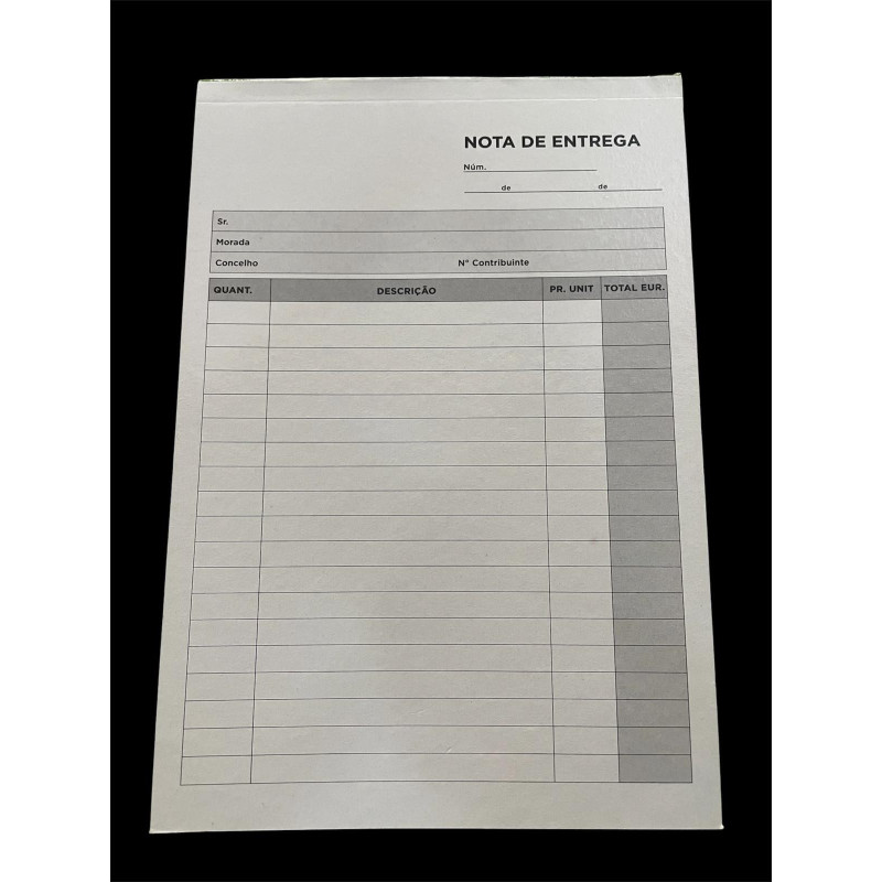 Bloco Notas de Entrega Duplicado 155 × 215 mm