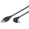 Cable USB 2.0 A - mini-USB B 5 pin 90º 1.8m