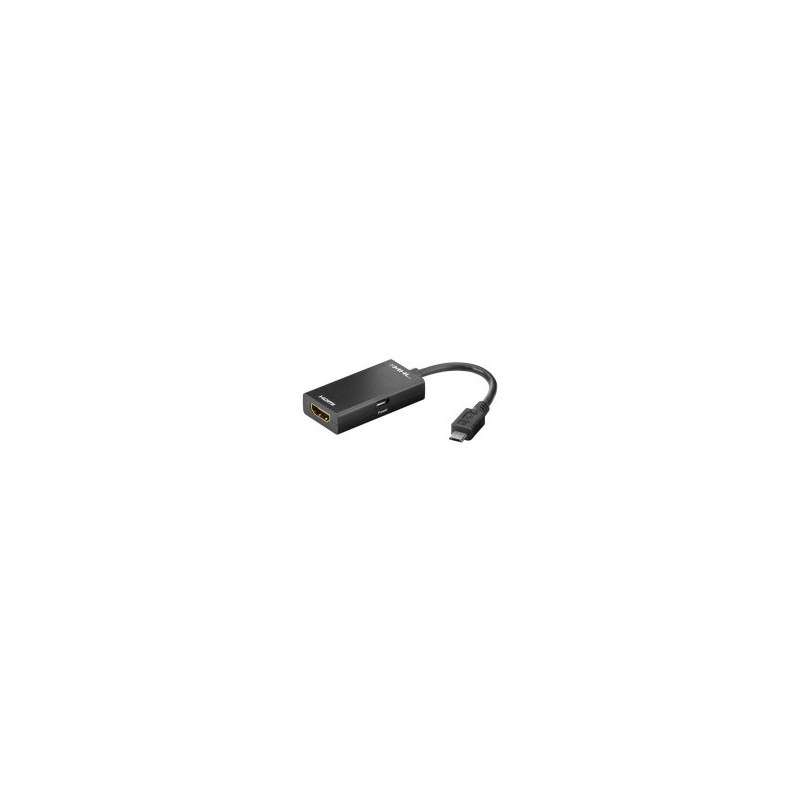 Adaptador MHL+ micro USB M  - HDMI F  