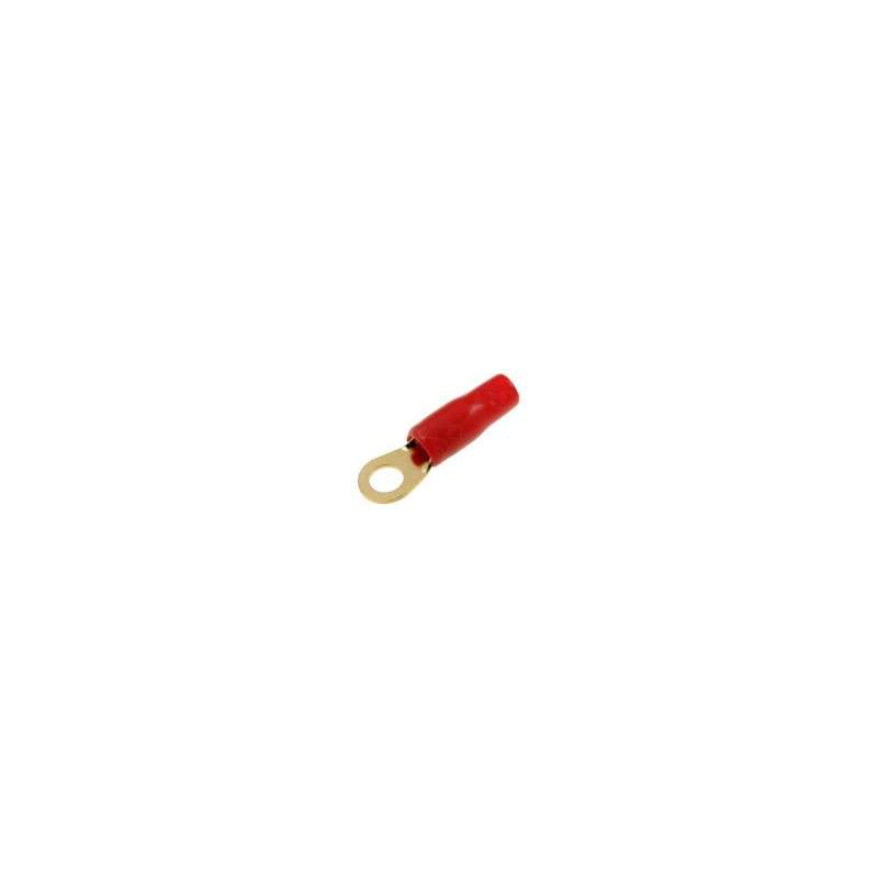Red insulated golden eye terminal (10mm²) Ø6.4mm