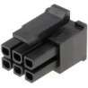 3.00mm plug 6 pin (2x3) female (without terminals) - Molex Micro-Fit 43025-0600