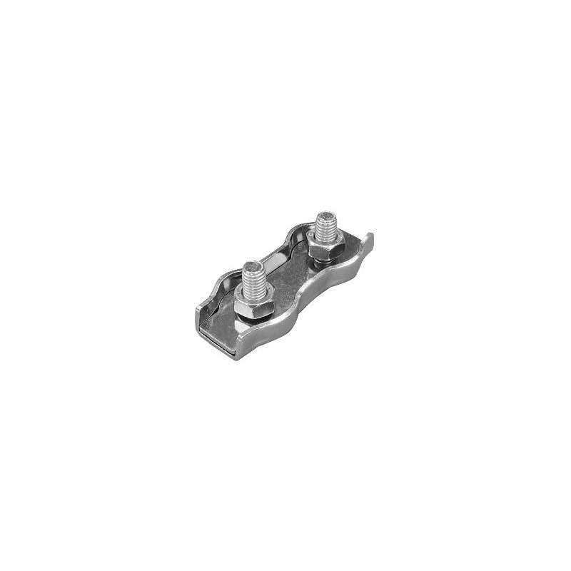 Sujetacables chapa doble  8mm  (M8) INOX