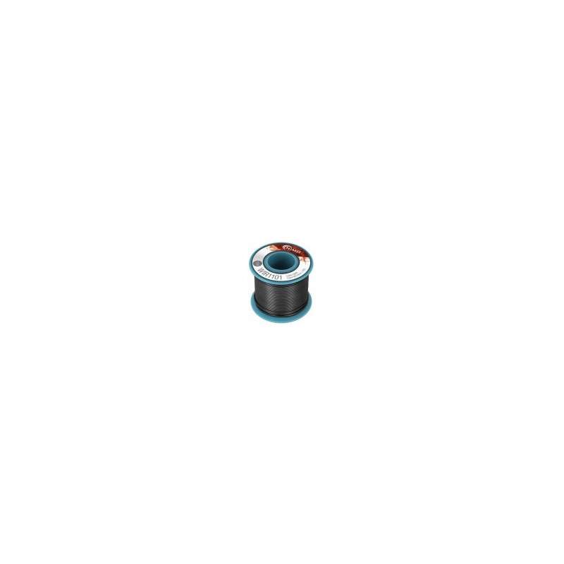 Bobina de alambre de cobre unifilar 1x0.5mm - negro - 25m