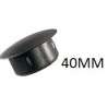 Round inner cap 40MM PVC Black