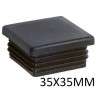 Square inner cap 35X35MM PVC Black
