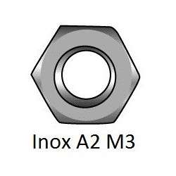 Tuerca Hexagonal DIN 934 Inox A2 M3