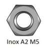 Hexagon nut DIN 934 Inox A2 M5