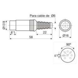 8-pin DIN plug  plastic male