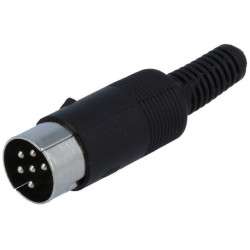 6-pin DIN plug  plastic male