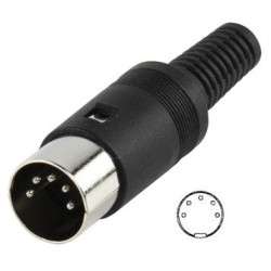 5-pin DIN plug  plastic male
