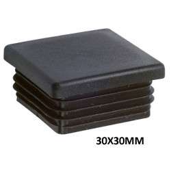 Square inner cap 30X30MM PVC Black