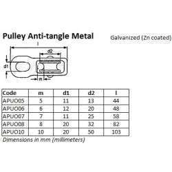 Pulley Anti-Tangle Metal 5mm