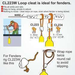 Loop Cleat Tensioner 3-6mm CL223 