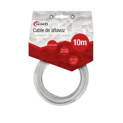 Cable para altavoz, Blanco  2x1.0mm²  10m
