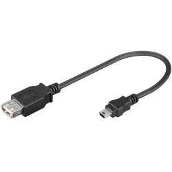 Adaptador USB A Hembra- mini USB 5 Pin Macho