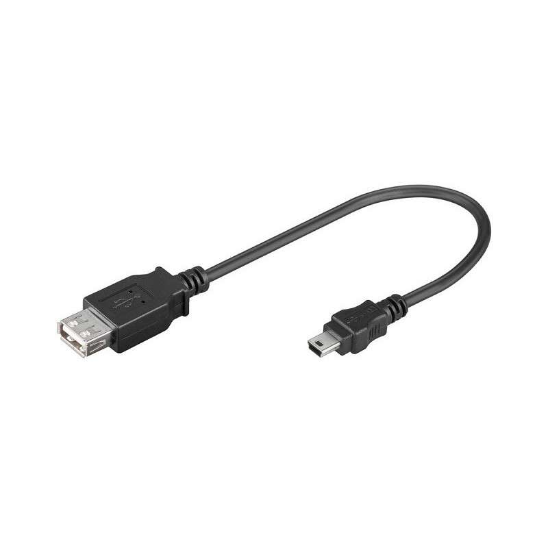 USB A Female Adapter - mini USB 5 Pin Male