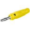 BANANA PLUG SCREW CONNECTION + HOLE - yellow - Rubber