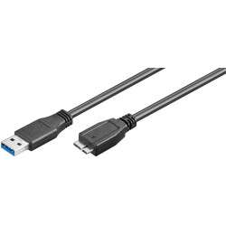 SuperSpeed USB A 3.0 Male Cable - Micro USB-B 3.0 Male 50cm