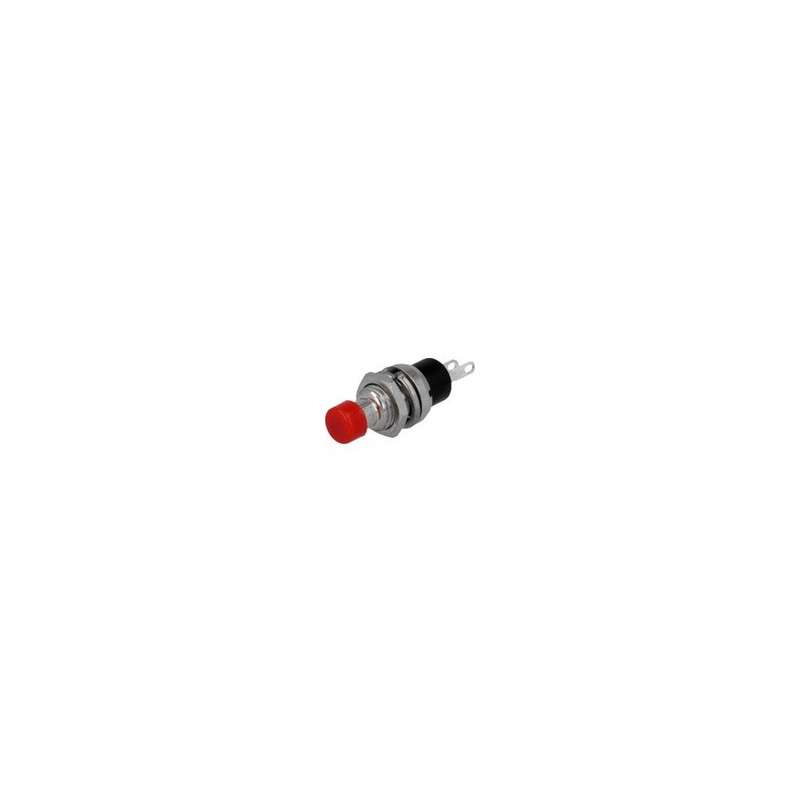 Button pressure switch unipolar SPST OFF- (ON) red 250VAC 1A