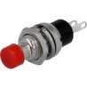 Botão interruptor de pressão unipolar SPST OFF-(ON) 250VAC 1A vermelho