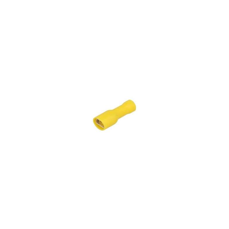 Terminal hembra aislado amarillo (4.0-6.0mm²) 6.3mm