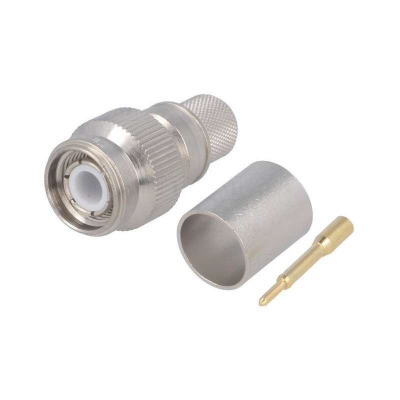 TNC male crimping plug for RG213 Ø10mm cable