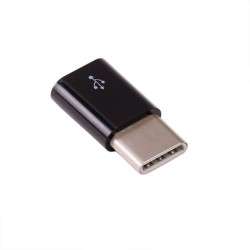 Adaptador USB-C macho - micro-USB fêmea - preto