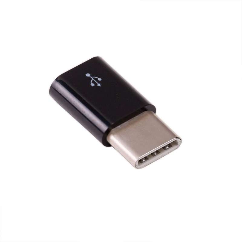 USB-C male adapter - female micro-USB - black