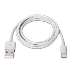 Cable USB2.0 A macho - Lightning iPhone Macho (1 metro) Blanco
