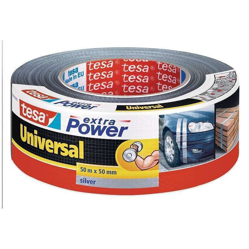 Cinta adhesiva universal Tesa Extra Power® (tela multiusos negra 50 mm x 50 m)