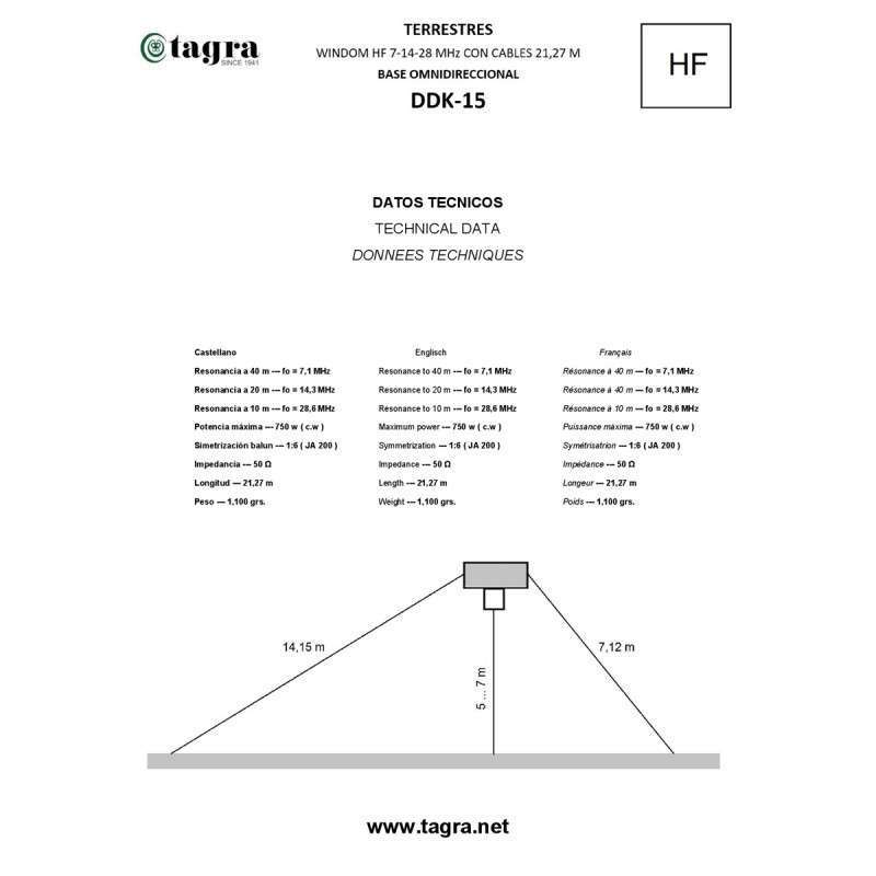 Tagra Sensor TAGRA DDK-15 WINDOM HF