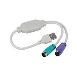 Adaptador / convertidor USB - PS / 2 (mouse + teclado)