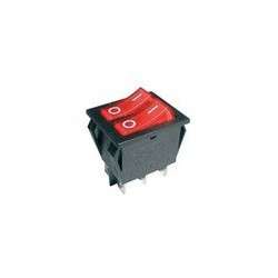 Tilting switch - ON-OFF - 15A  - double red light