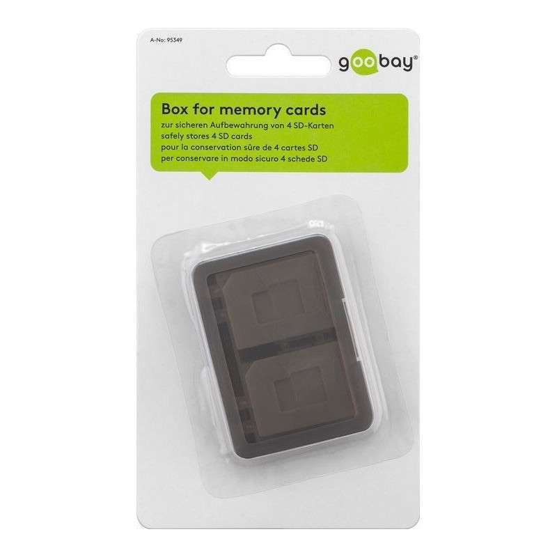 Memory card storage box
