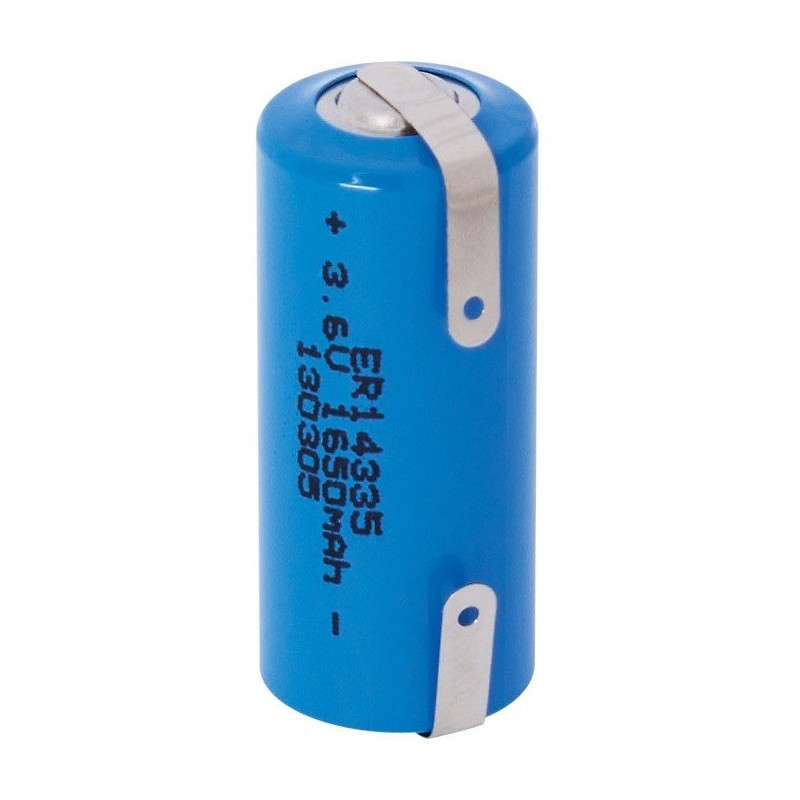Batería de litio (ER14335) 3,6V 1650mAh con pestañas