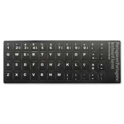 Portuguese Laptop Keyboard Stickers (Black)