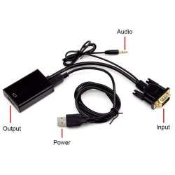 VGA + Audio to HDMI Converter