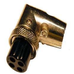 Female microphone plug 4-pin 90º cable
