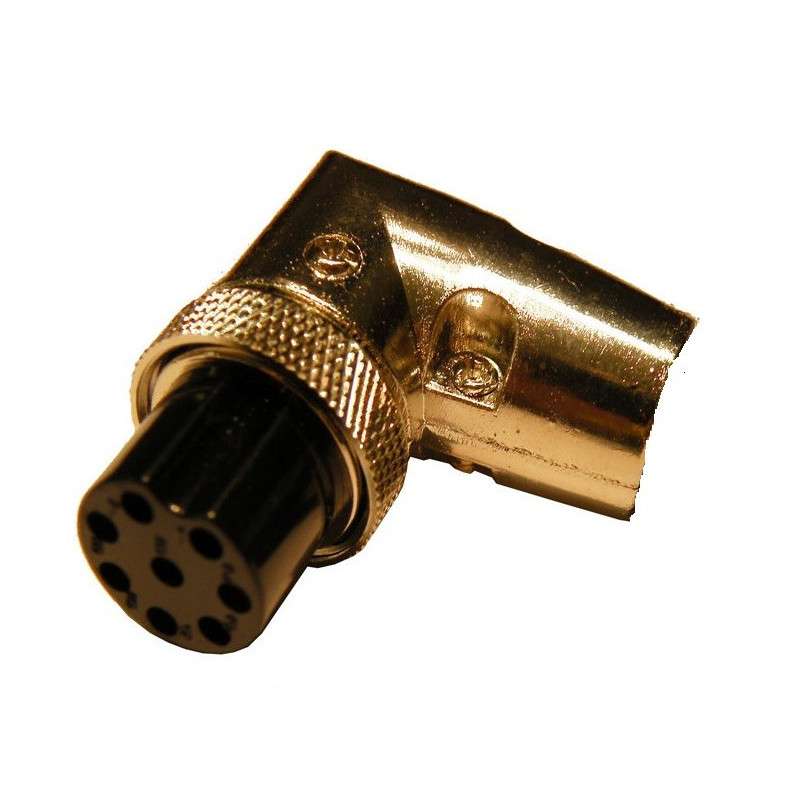 Female microphone plug 8-pin 90º cable