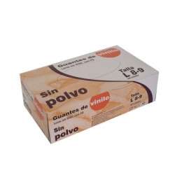 Guantes de vinilo s / polvo Super fino Tamaño (L) - (Pack 100un)