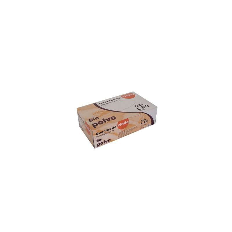 Guantes de vinilo s / polvo Super fino Tamaño (L) - (Pack 100un)