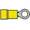 Terminal de olhal isolado amarelo(4.0-6.0mm²) Ø6.4mm