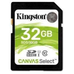 Cartao Memoria SDHC UHS-I 32GB (Class 10) - Kingston Technology Canvas Select