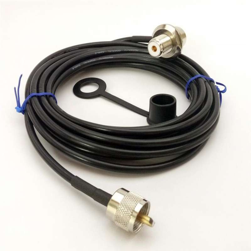RG-58 cable with base for installation in vehicle  5mts