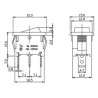Rocker switch 2 stable positions - ON-OFF - 250VAC 3A (3 pins)