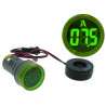 Amperímetro digital LED redondo verde para panel (0 ... 100 Amp.)