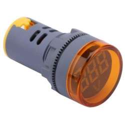 Voltímetro Digital LED Redonto amarelo Painel AC12-500V 