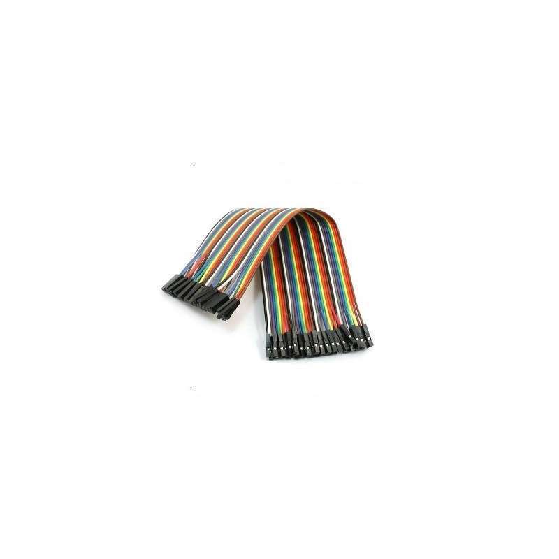 Conjunto de 40 cables de conexión hembra-hembra Dupont - 200 mm
